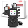 iKiKin Lettore di codice OBD2 per auto, lettore di codice di errore automatico per tutti i veicoli OBD II/EOBD, strumento diagnostico con memoria di errore, lettura (nero)