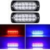 Willpower Barra LED Strobo 12LED Blu Rosso Lampeggiante Per Auto 12V 24V | 2pz Lampada di Emergenza Luci, 18 Modalità, per 4x4 Trattore Camion Rimorchi Barca Fuoristrada, Sicuro Faretti Fendinebbia