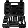 FreeTec 13 pezzi Chiave Puleggia Alternatore, 1/2 Set Estrattori Puleggia Alternatore, Chiave a Bussola per Ruota Libera Alternatore con 33 Denti, Attrezzi Alternatore per VW Audi VAG Fiat (Nero)