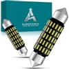 AURORIONCG Lampadina Siluro LED 39mm C5W, Luci Plafoniera e Targa 12V 24V | Flusso luminoso 350lm con chip 3014, Tonalità bianco freddo 6000K, Driver a corrente costante, Raffreddamento in alluminio