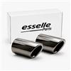 Esselle Parts Coppia Terminali Scarico Nero Brunito Inox per Audi Q3 8U Plug&Play