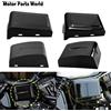 REWMTER Coperchio carenatura laterale batteria moto nero lucido/nero opaco per Harley Dyna Street Bob FXDB Low Rider FXDL FXDF fxpvd FLD