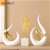 KEMORELA Statua in ceramica Nordic Creative Light Luxury Soggiorno Decorazione Sculture e figurine Accessori da scrivania per ufficio Arredamento della camera