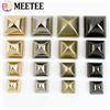 Meetee 10/20/30 pz 10/12/15/18mm viti per tende quadrate secchio cintura rivetto piedi punte fibbia borsa in metallo fondo tessitura fascia decorare fibbie