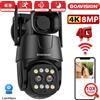 BOAVISION Telecamera IP Wifi/4G Sim Card PTZ HD 4MP 8MP Dual Lens 2.8mm-8mm 10X Zoom Outdoor AI Human Tracking Color Night Vision Audio Security Camera