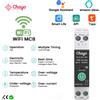 Chayo TUYA Smart WiFi MCB Interruttore automatico con misurazione della potenza e controllo wireless (1-63A) per protezione da sovracorrente e sottotensione
