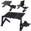 NONE Ventola di raffreddamento scrivania per Laptop scrivanie per Computer pieghevoli regolabili portatili supporto per Notebook tv bed PC Lapdesk supporto da tavolo con tappetino per Mouse