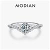 MODIAN Corona D Colore Moissanite Anello Delicato Lab Anello di Diamanti in Argento Sterling 925 Per Le Donne Gioielli di Fidanzamento di Nozze