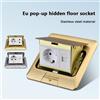 Depo Guye Presa da pavimento per computer pop-up nascosta standard europeo 120 * 120mm Spina per presa USB impermeabile per cucina in acciaio inossidabile dorato