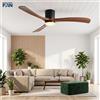 INTELLIGENT FAN Ventilatore da Soffitto a Basso Profilo 38/56 Pollici con 3 Pale, Motore DC, Telecomando e Luci LED per Ristoranti, Caffetterie, Case, Hotel e Uffici