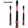 Geinxurn 3 pollici Pozidriv # Set di 2 punte per cacciavite resistenti agli urti PZ2, set di punte per cacciavite in acciaio legato S2