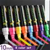 kissbuty 8 colori/set LED evidenziatore pennarelli fluorescenti gesso cancellabile 5/6/8/10mm cancelleria per lavagna a LED pittura Graffit