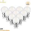 Genixgreen Lampadine Edison G40 con Attacco B22, 1.5W 2700K Dimmerabili, Vetro Satinato, Lampada a Filamento LED per Specchio e Decorazione