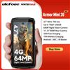 Ulefone Armor mini 20 4G 4.7" Display Telefono robusto 64MP Fotocamera notturna Luce LED versatile Smartphone Android 14 6200mAh 16GBRAM（8+8）256GB ROM 33W