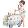 rolife Robotime Robud Girello in legno Baby Push Along Girelli per attività con ruote Girello multifunzionale Regalo per Grils per ragazzi