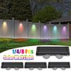 VENUSWING 1/4/8 pezzi lampada da parete solare RGB e illuminazione a 3 colori luci per recinzione solare esterna IP65 impermeabile per luci decorative del cortile