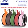 JAYO Filamento 3D opaco PLA ad alta velocità Filamento stampante 3D PLA da 1,75 mm 5 rotoli/set Materiali di stampa 3D con effetto opaco ordinato ferito