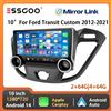 ESSGOO 10 "Android 14 Autoradio Per Ford Transit Personalizzato 2012-21 Carplay Android Auto GPS Navi FM WiFi BT RDS Specchio Link