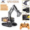 JIKEFUN Escavatore RC HUINA 1592 Scala 1:14, 22 Canali, 2.4G, Semimetallico, Telecomandato, Cingolato per Ingegneria