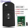 jingyuqin Telecomando auto pieghevole Jingyuqin a 2 pulsanti 315Mhz/433Mhz 4D63 per Mazda 3 M3 Axela 6 M6 Atenza 41797 / 41528 41521 41840