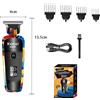 Kemei Tagliacapelli Elettrico Multifunzione Kemei KM-MAX5090 per Uomo, Trimmer Domestico con Design Graffiti, Rasoio Ricaricabile USB