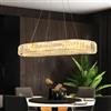 VETRULUS Lampadario a LED dal design ovale in cristallo moderno di lusso Lampada da soffitto a sospensione nordica Lampada a sospensione Soggiorno Camera da letto Hotel