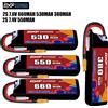 DXF Batteria DXF Lipo 2S 7.6V 660mAh 530mAh 380mAh 7.4V 550mAh 90C con spina XT30 XT60 JST per drone quadricottero elicottero FPV