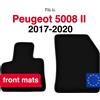 Wielganizator Tappetini anteriori in velluto per Peugeot 5008 II crossover 7os (2017-2020) - Nero (2 pz) set tappetini anteriori per auto