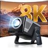 LynCast Proiettore Intelligente AI X7 con Supporto 8K | Sistema Android 14, 1000 ANSI UHD 1080P | Autofocus e Correzione Trapezoidale, Ideale per Casa e Uso Esterno