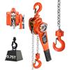 succebuy Paranco a Catena Manuale SucceBuy 0.75T con Sollevamento 5/10/20FT, Doppio Blocco e Rotazione a 360° ° Ganci Rotanti per Magazzino e Garage