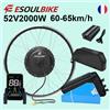 ESOULBIKE Kit di Conversione per Bici Elettrica ESOULBIKE con Motore Posteriore 52V 2000W, Kit E-bike per Ruote da 26 27.5 28 29 700C con Batteria da 20Ah 35Ah