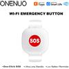ONENUO Pulsante di Emergenza WiFi SOS Impermeabile, Allarme di Sicurezza a un Tasto per Anziani e Bambini, Dispositivo Antipanico per la Sicurezza Domestica con Controllo Remoto tramite App Tuya