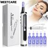 MEETCARE Hydrapen Microneedle Beauty Hydra Derma Pen con 5 impostazioni o cartucce da 12, 24, 36, 42 aghi, Rounda, Nano, 3D, 5D - Strumento per la cura della pelle