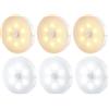 NONE Luce Notturna LED con Sensore di Movimento Ricaricabile via USB, 3 Modalità di Illuminazione, 2 Temperature di Colore 3000K/6000K, con Telecomando, Batteria da 1000mAh, Luce Automatica per Armadi,