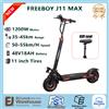 FREEBOY Monopattino elettrico FREEBOY J11 Max con motore da 1200W, batteria 48V18AH, sedile in omaggio, velocità massima 50km/h, pneumatici da 11 pollici, per pendolarismo e fuoristrada.