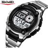 SKMEI 2473 Orologio Digitale Classico alla Moda da Uomo, Impermeabile, Multifunzione, con Luce Notturna, Cinturino in Acciaio, Orologio Sportivo, Reloj Hombre