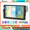 Podofo Autoradio Multimediale 7'' IPS Universale 1Din MP5 con Carplay Wireless, Android Auto, Bluetooth, FM, USB, EQ, AUX, Stereo per Auto