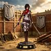 Bandai Figure di Attack on Titan, Statuetta di Mikasa Ackerman 30cm/11.81 pollici, Modellino d'Azione in PVC, Collezione Giocattoli e Regali
