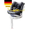 NONE Seggiolino Auto per Bambini AP03 KL005 360° ° Seggiolino Auto Girevole ISOFIX ECE, 40-150cm, Gruppo 0+1/2/3 (9-36 kg/0-12 Anni), Cintura di Sicurezza a 5 Punti