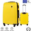 W WINGS Valigia a scelta da 28, 24, 20, 18 pollici / Dimensioni circa 75x50x30 cm o 68x41x25 cm o da cabina 55x40x20 cm o da viaggio 50x34x18 cm con ruote girevoli / Valigia in ABS di alta qualità + bagaglio