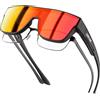 kapvoe Occhiali da Sole Sovrapponibili KAPVOE Fotocromatici UV400 per Occhiali da Vista, per Uomo e Donna, Sport all'Aperto, Ciclismo, Escursionismo