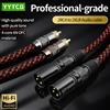 YYTCG Cavo 2RCA a 2XLR Maschio/Femmina 6N OFC HiFi Stereo per Mixer Amplificatore Altoparlante Palco Studio