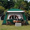 NONE Tenda da campeggio grande per famiglie con design a 2 stanze e 1 corridoio, tenda da esterno in tessuto Oxford impermeabile e traspirante a doppio strato per escursioni in spiaggia