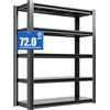 BIZOEIRON Scaffalatura in metallo da 182,9 cm di altezza, 1134 kg, scaffale regolabile a 5 ripiani, scaffale industriale per garage, magazzino, camera da letto, cucina, 40,6 cm P x 91,2 cm L x 182,9