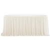 WWQQKJ Gonna da Tavolo in Tulle, Garza da scrivania in Tulle Fluffy Romantico per Torte, Compleanni, Battesimi, tavoli di Nozze, Decorazione di Natale(Bianco Beige,6FT/183x77cm)