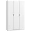 HOMCOM Armadio Camera da Letto 3 Ante con Soft Close 109x37x180 cm Bianco | Armadio Guardaroba Salvaspazio Multiuso, Ripiani Regolabili, Vano Verticale, Moderno, per Camera da Letto Ripostiglio