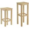 Erst-Holz Due varianti di sgabello da bar, bancone in pino massello laccato 90.71-44-45