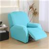Hearda Copripoltrona Relax Reclinabile Universale, Tinta Unita Fodere Poltrona Relax Elasticizzato Copripoltrona 1 Posto Copripoltrona Reclinabile Fodere per Poltrone Rimovibile (Azzurro)