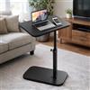 Bcuuozeeing Tavolino a forma di C, regolabile in altezza da 45 a 80 cm, girevole a 360°, piccolo tavolino da caffè a forma di C, per soggiorno, comodino, struttura in metallo