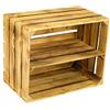 Kistenkolli Altes Land Cassetta decorativa da usare come scaffale libreria, scarpiera, portabottiglie di vino, o contenitore per la frutta, robusta, 50 x 40 x 29 cm